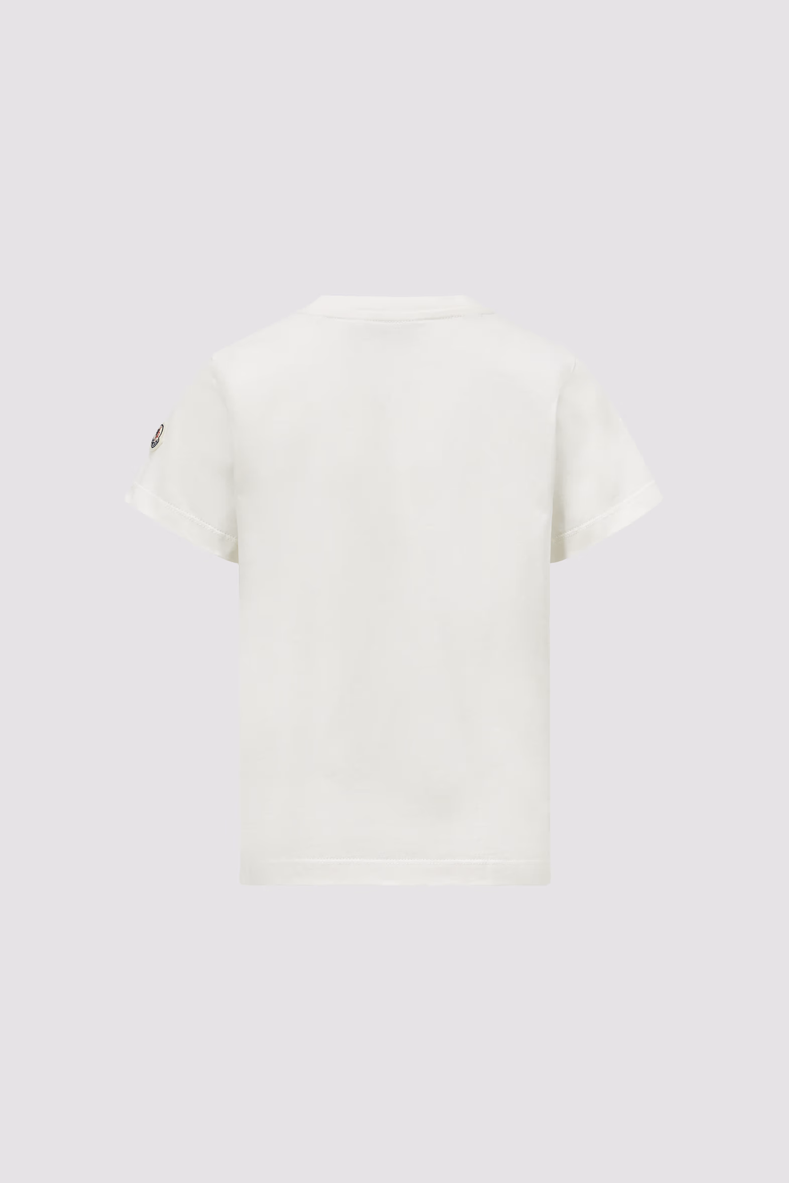 Wave Logo Cotton T-Shirt Boy White Moncler 2